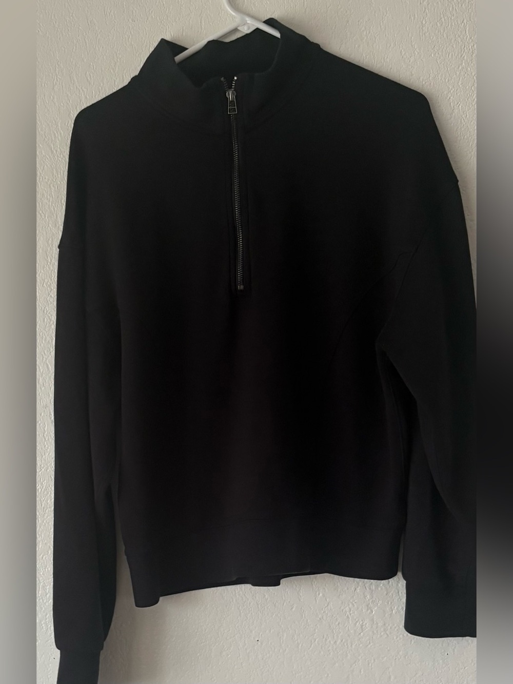 Daily Practice Black Half Zip Mock Neck Pullover Sweatshirt Large